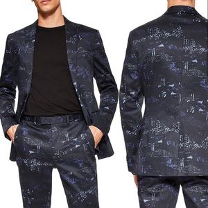FINAL SALE‼️TopMan Skinny Fit Print Suit Jacket 40R